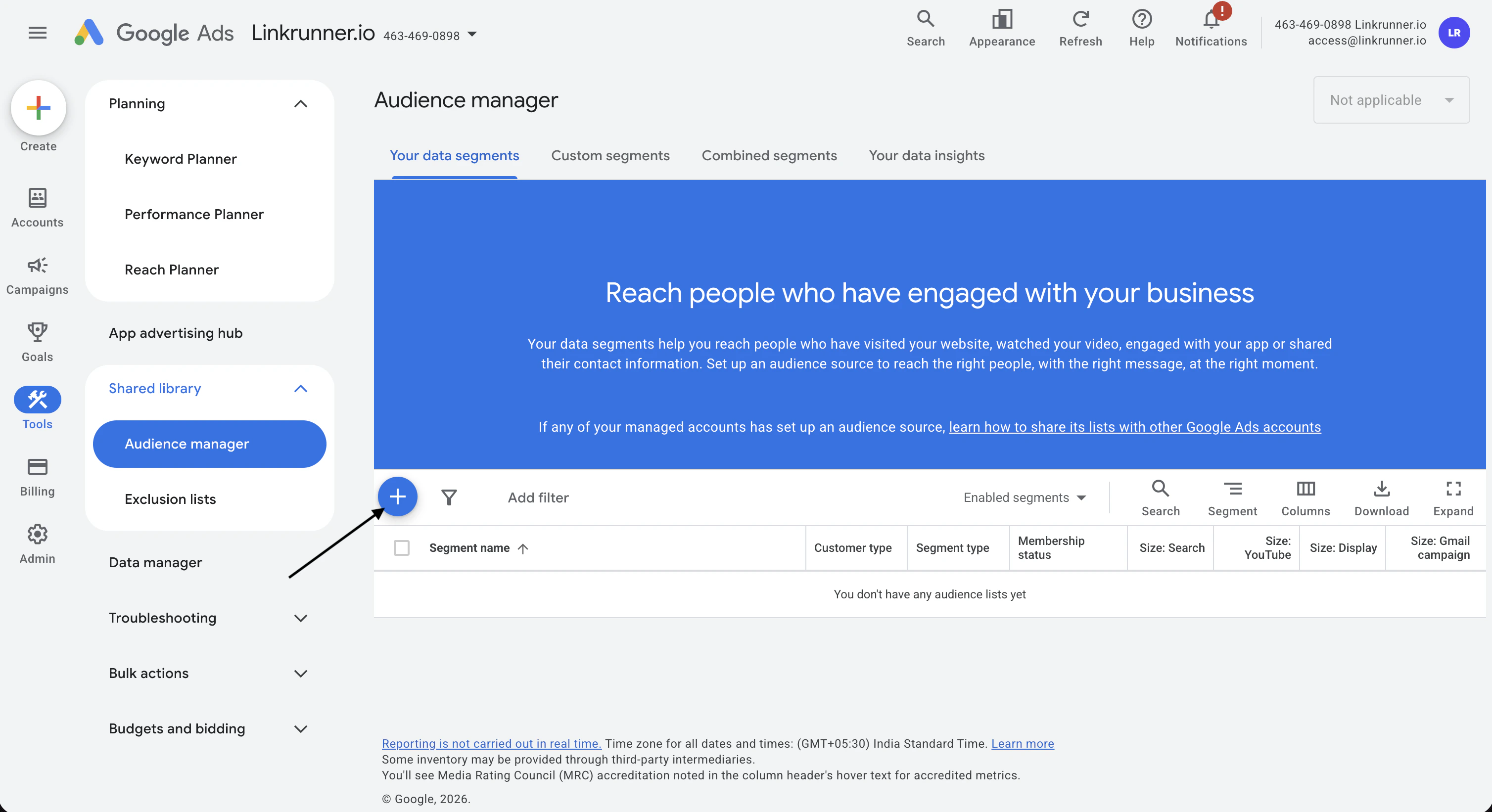 Click the plus button