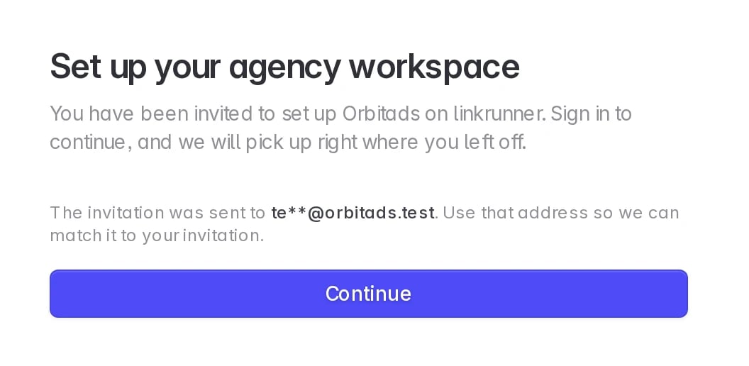 Invitation page asking you to sign in with the invited address