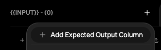 Screenshot of workbench expected output dropdown