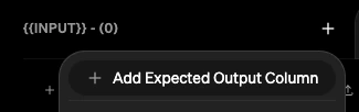Screenshot of workbench expected output dropdown