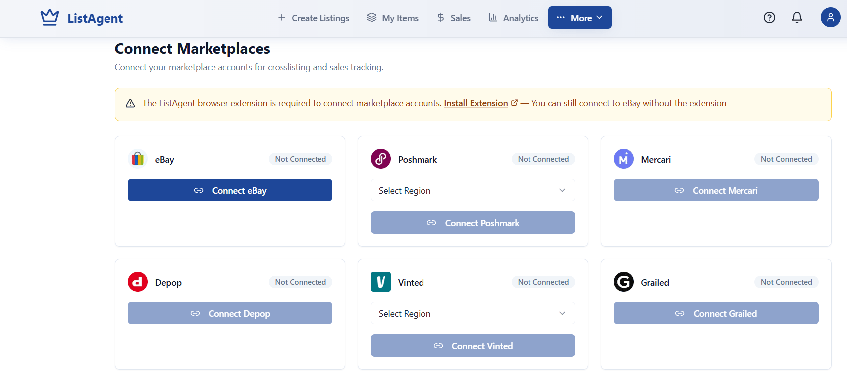 Marketplaces Grid