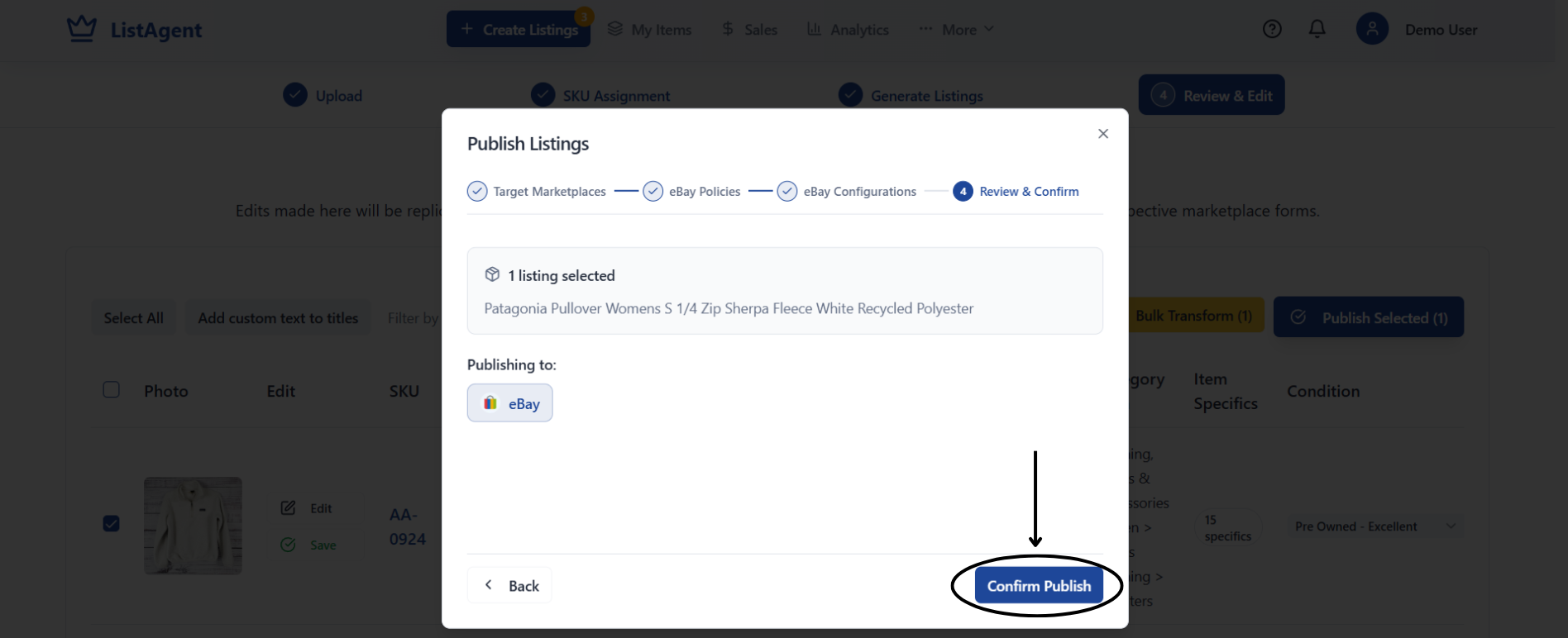 Confirm Publish
