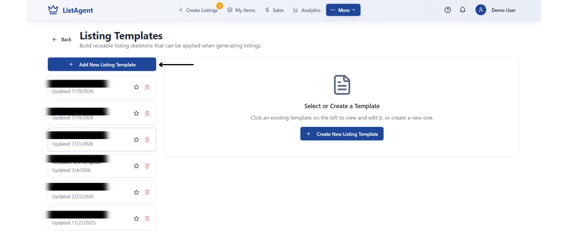 Listing Templates
