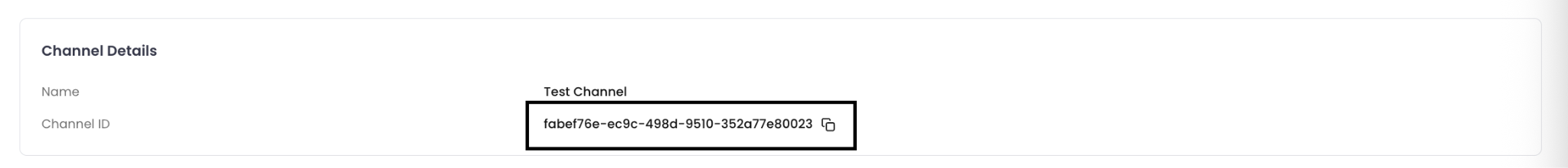 Copy the channel ID