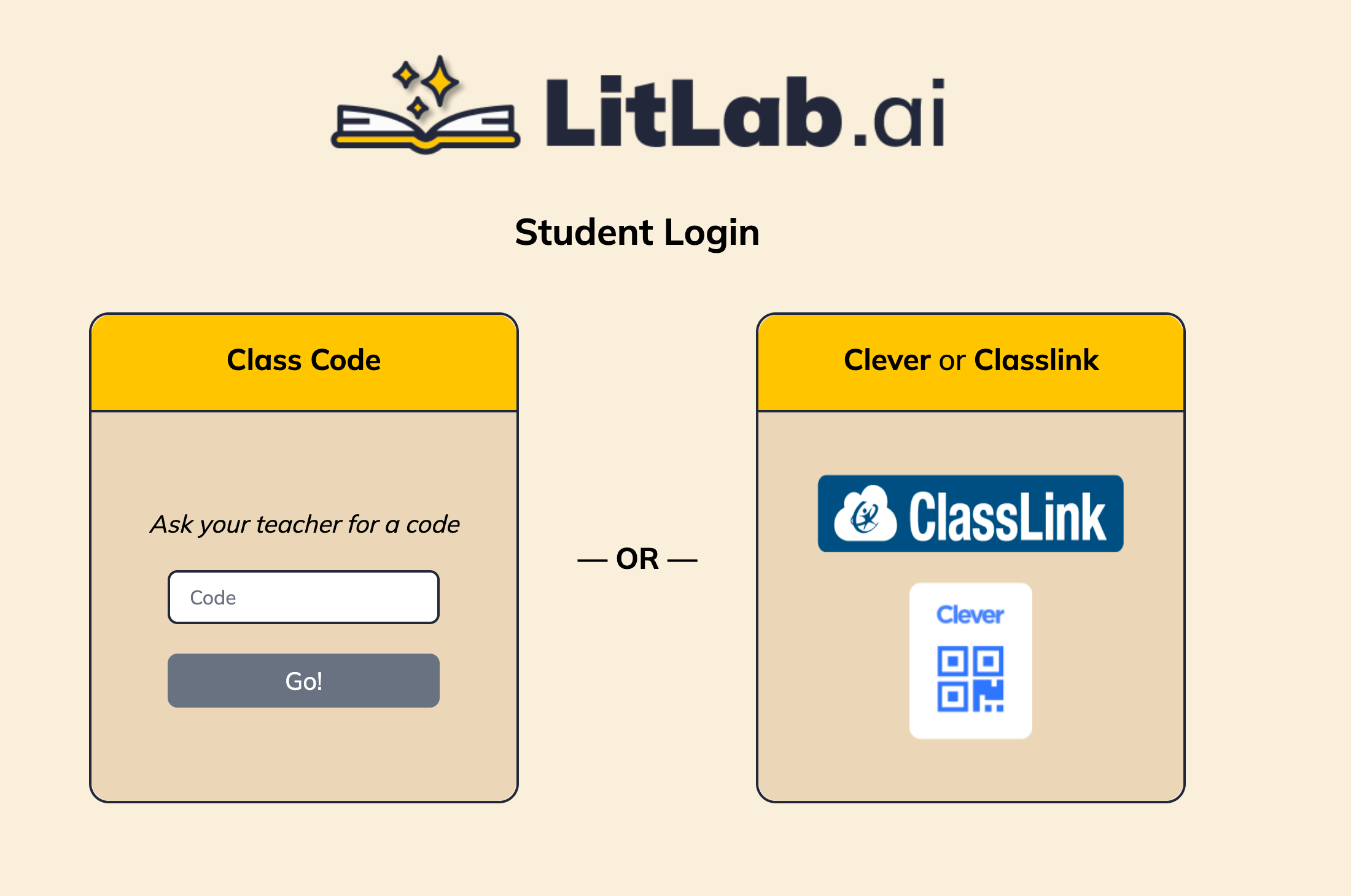Sync with ClassLink button on the LitLab teacher dashboard