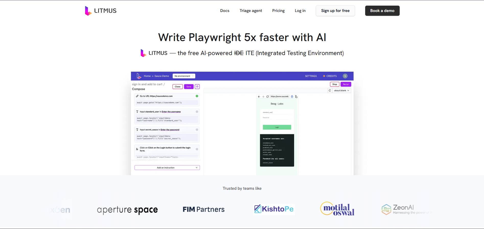 LitmusCheck landing page