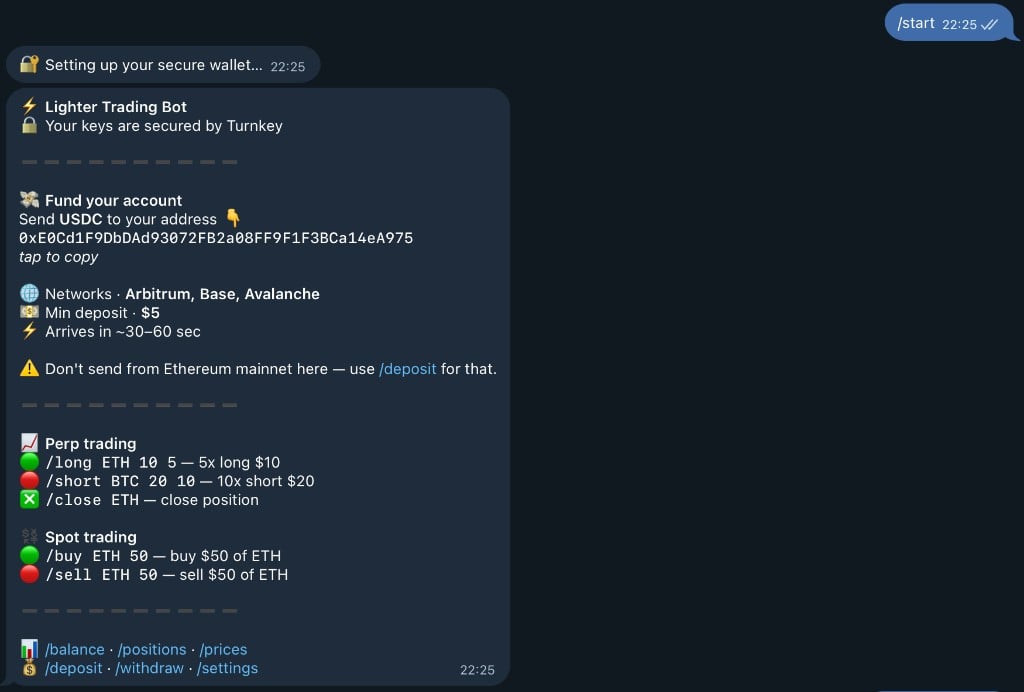 Bot Start Command