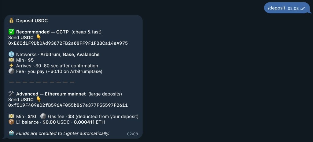 Deposit Command