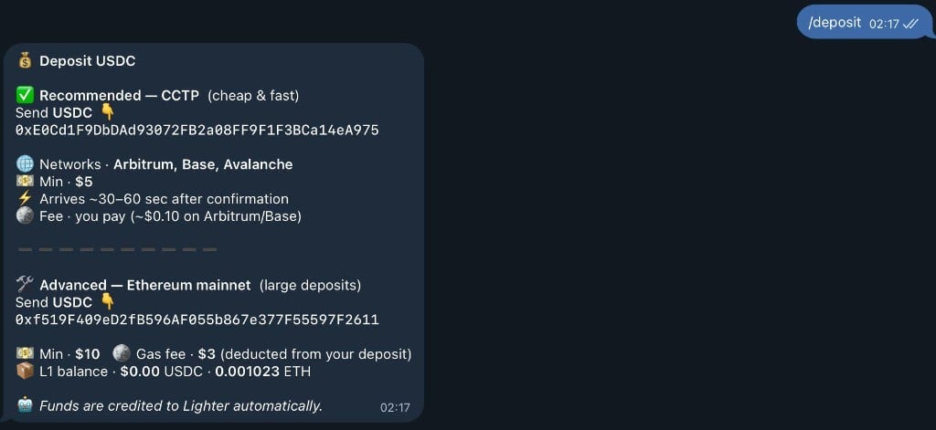 Deposit Command