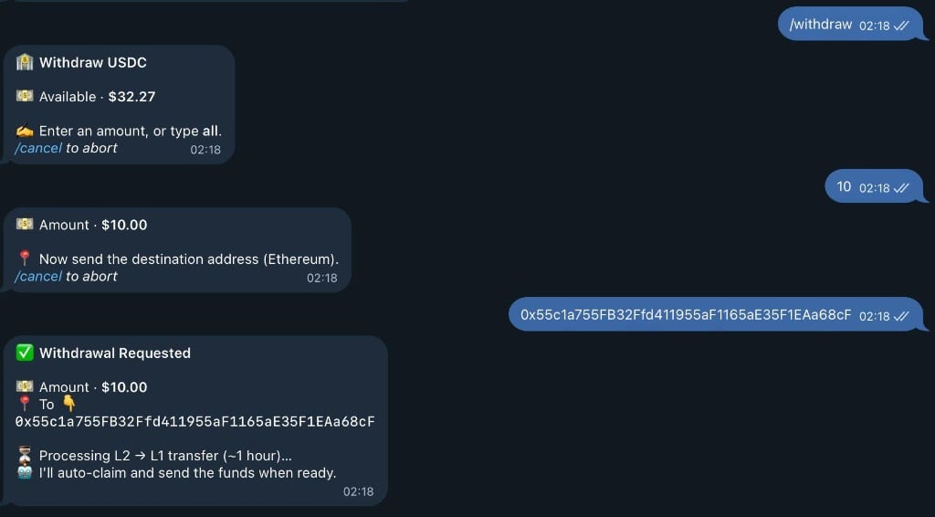 Withdraw Command