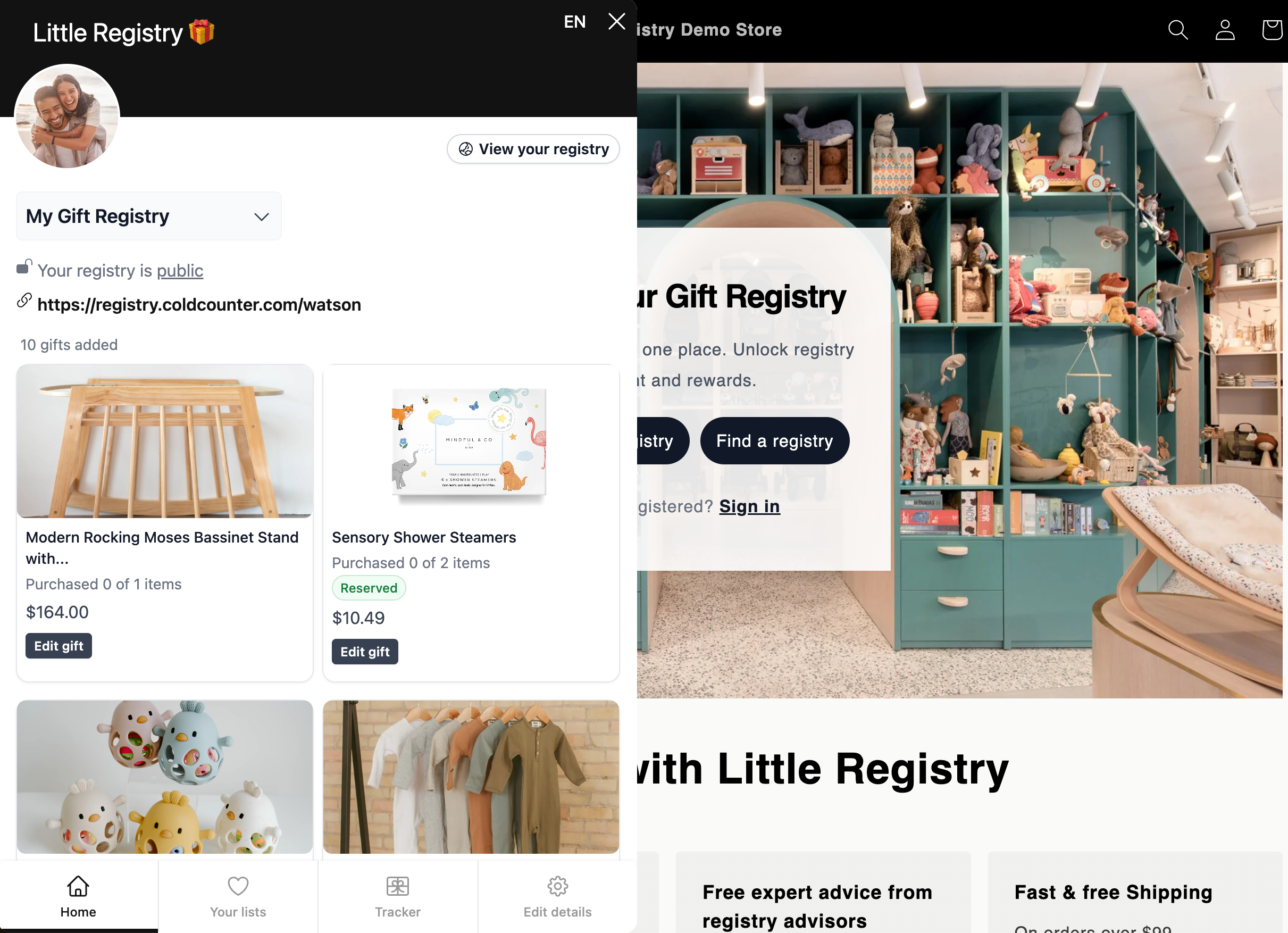 Gift Manager Panel Pn