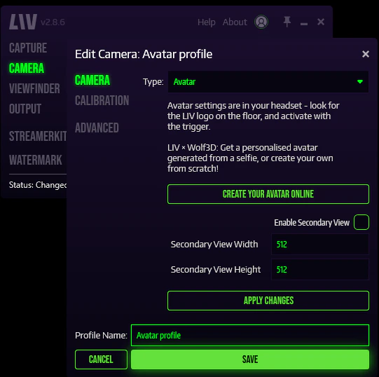 Avatar Camera Profile