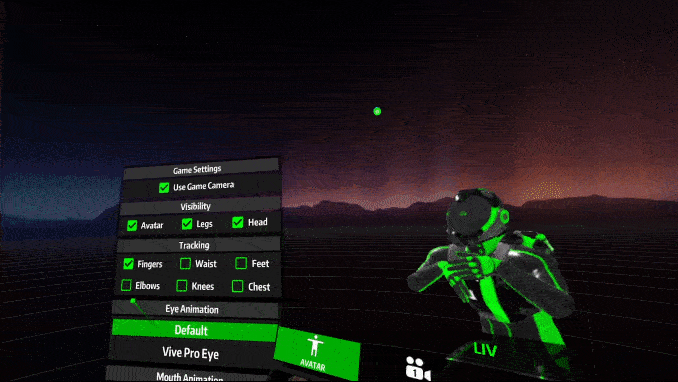 Avatar Menu Navigate