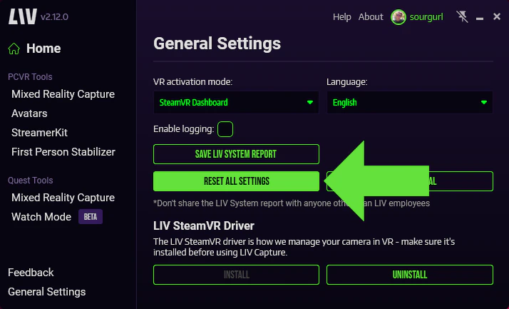 Resetallsettingsarrow