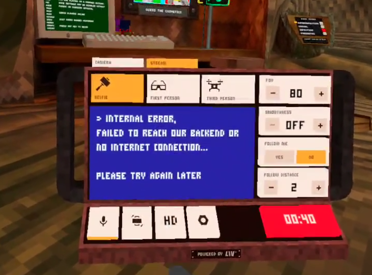 Liv Camera Internalerror