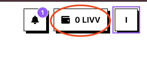 Open the wallet from the navbar