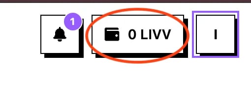 Open the wallet from the navbar