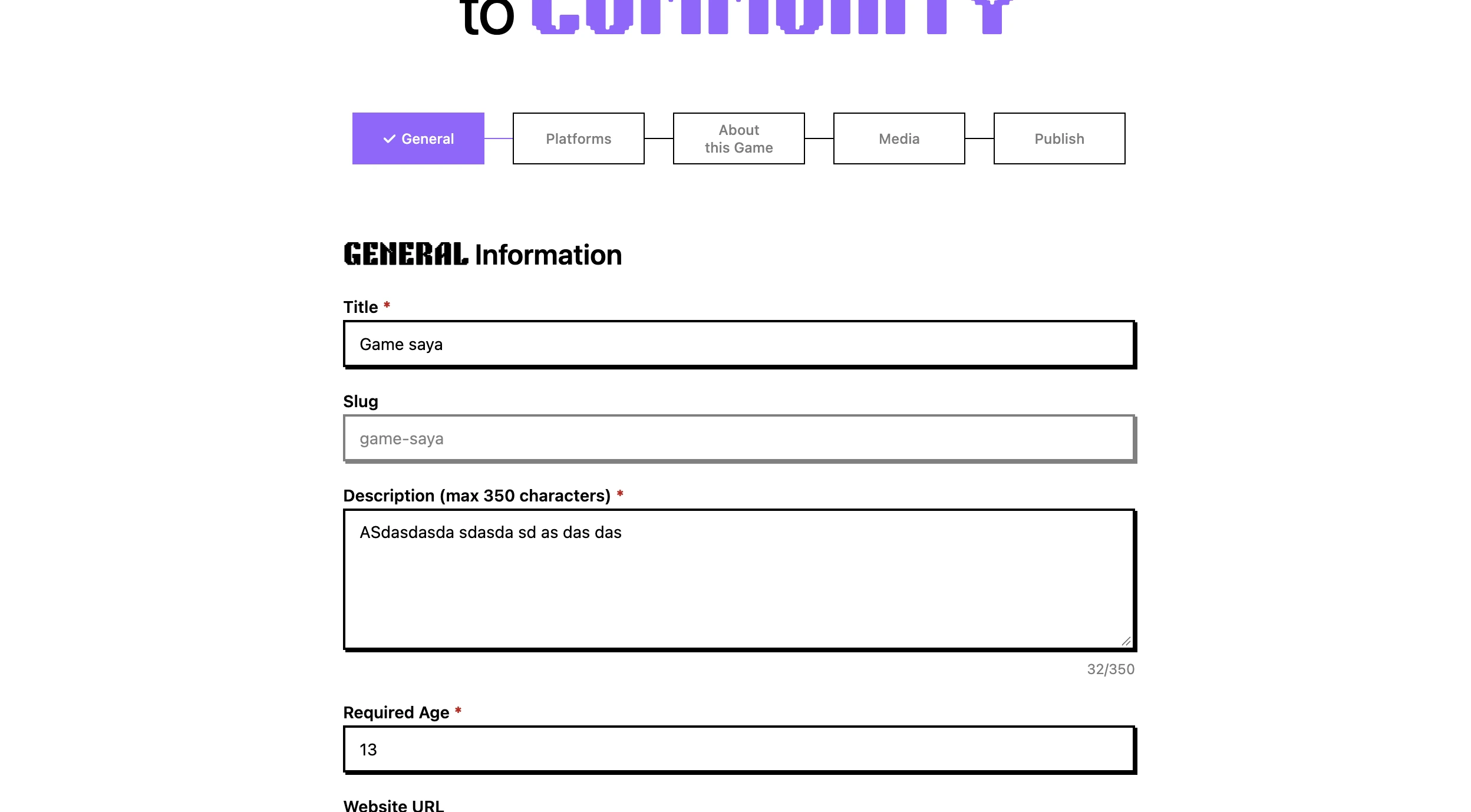 Edit general information