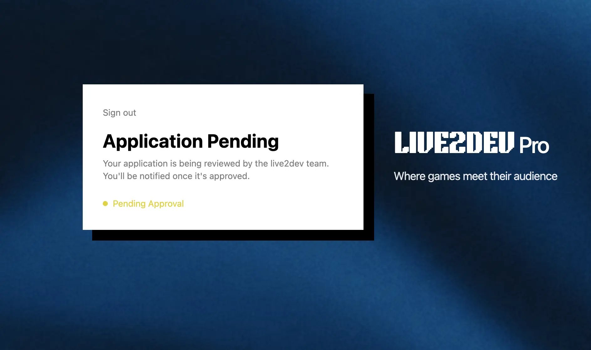 Application Pending
screen