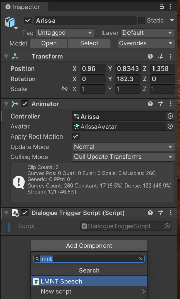 Add LMNT Speech Component
