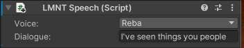 Configure LMNT Speech Component