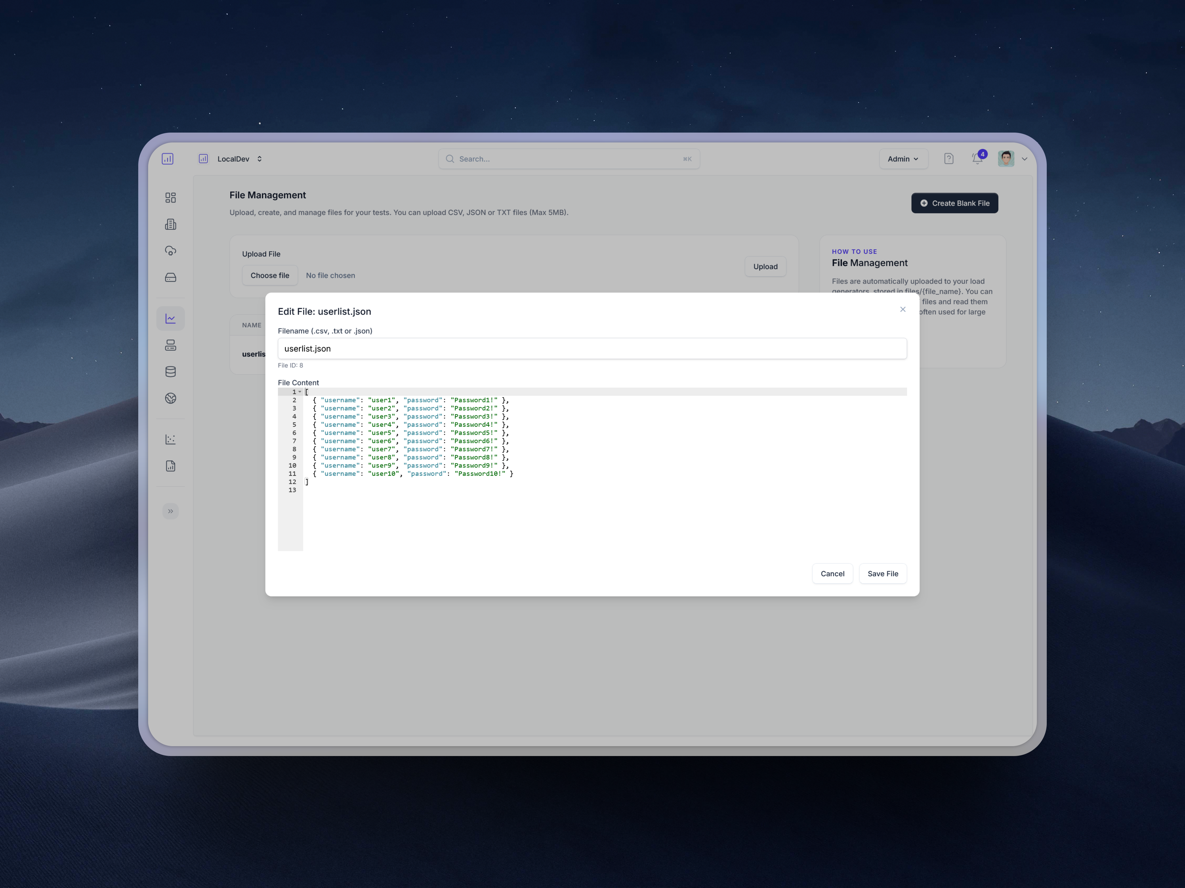 File Management - LoadForge Docs