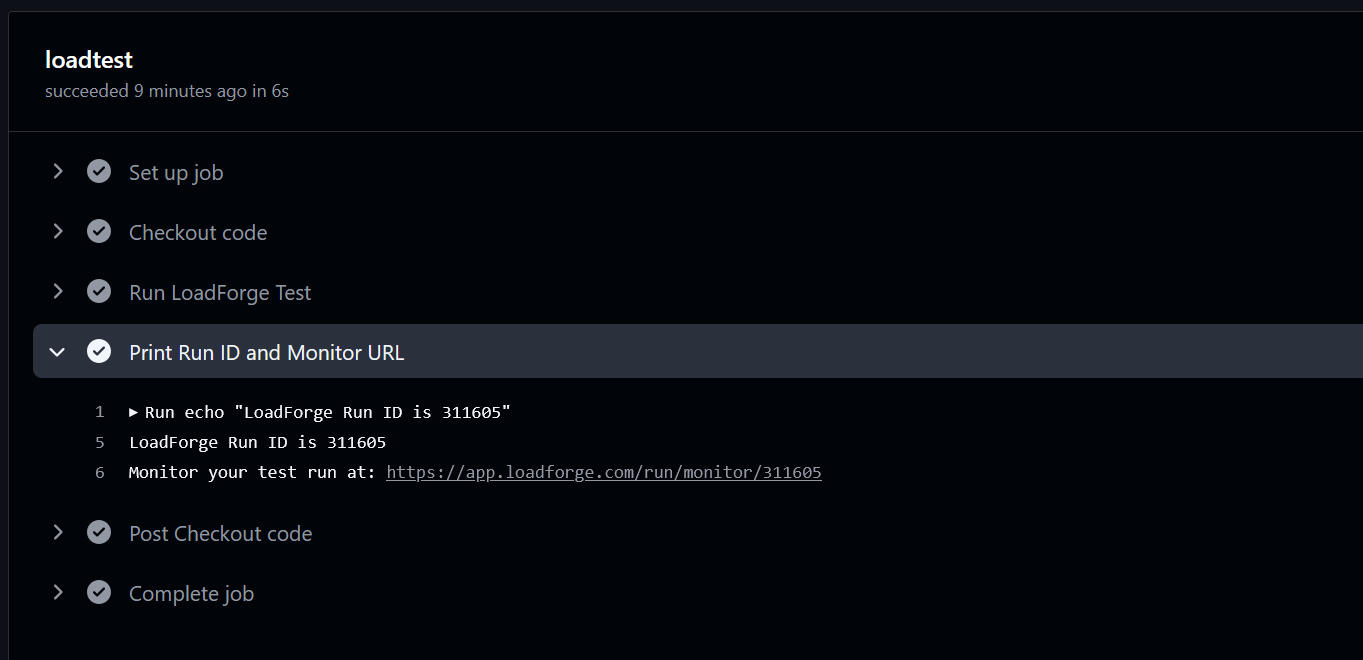 GitHub Action output
