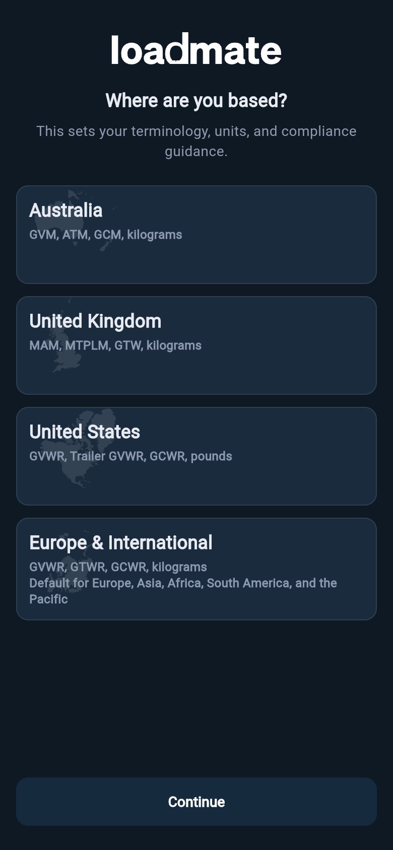 Region selector with Australia, United Kingdom, United States, and Europe options.