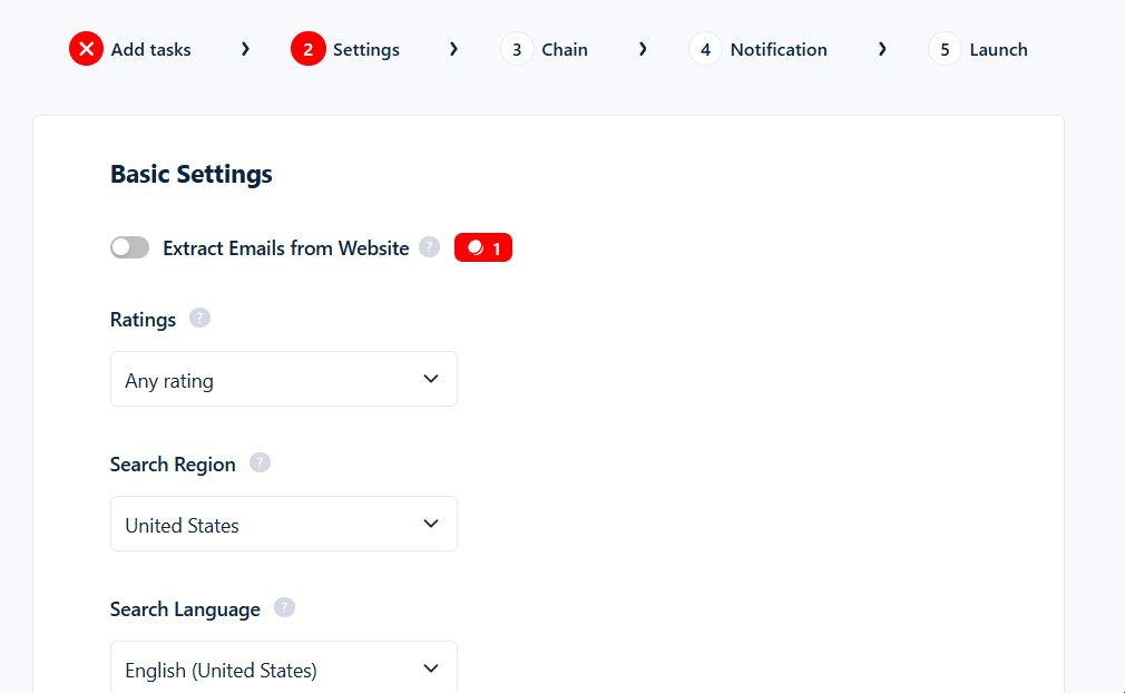 Skip Closed Places toggle in the Google Maps Leads Scraper Advanced Settings