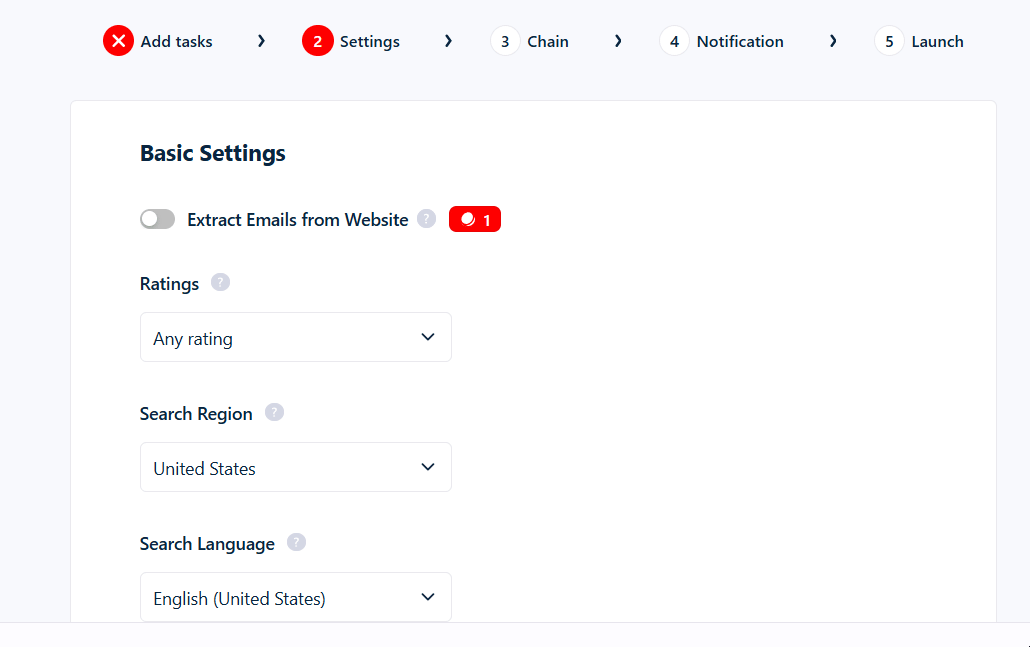 Website Filter dropdown with all, with_website, and without_website options
