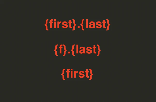 Usual email patterns