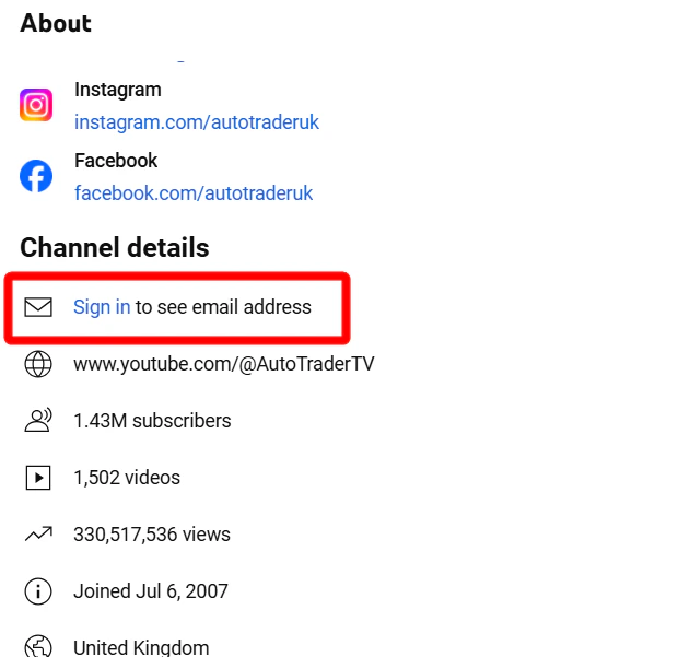 Sign in required to see email