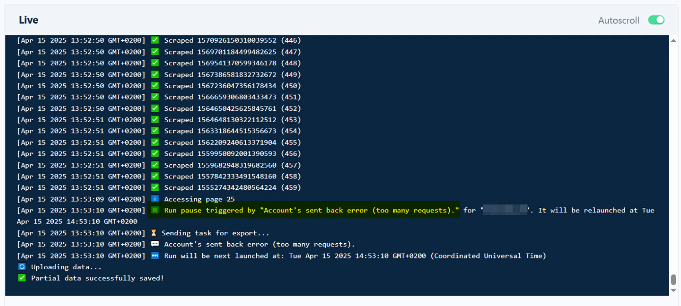 Too Many Requests error handled by auto-pause