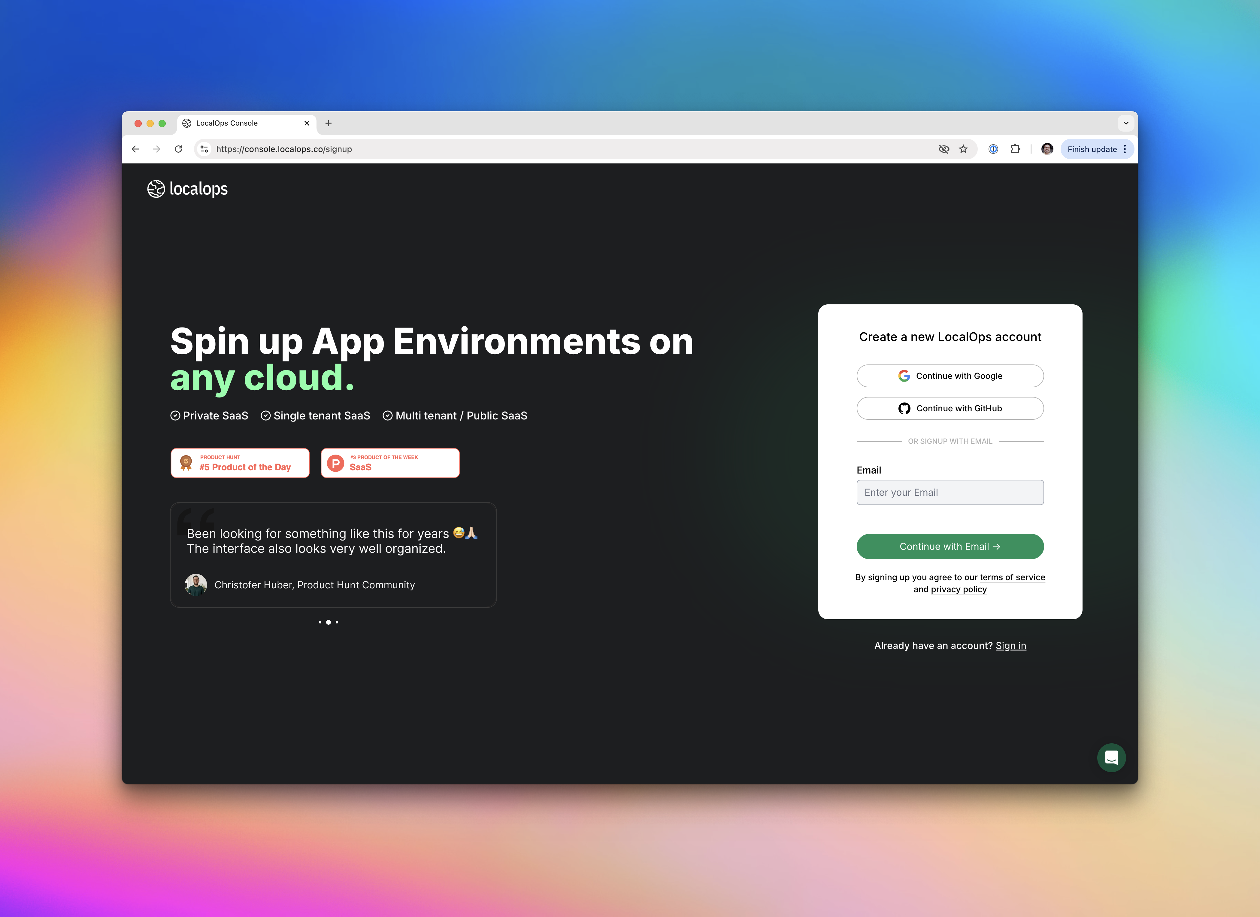 Signup