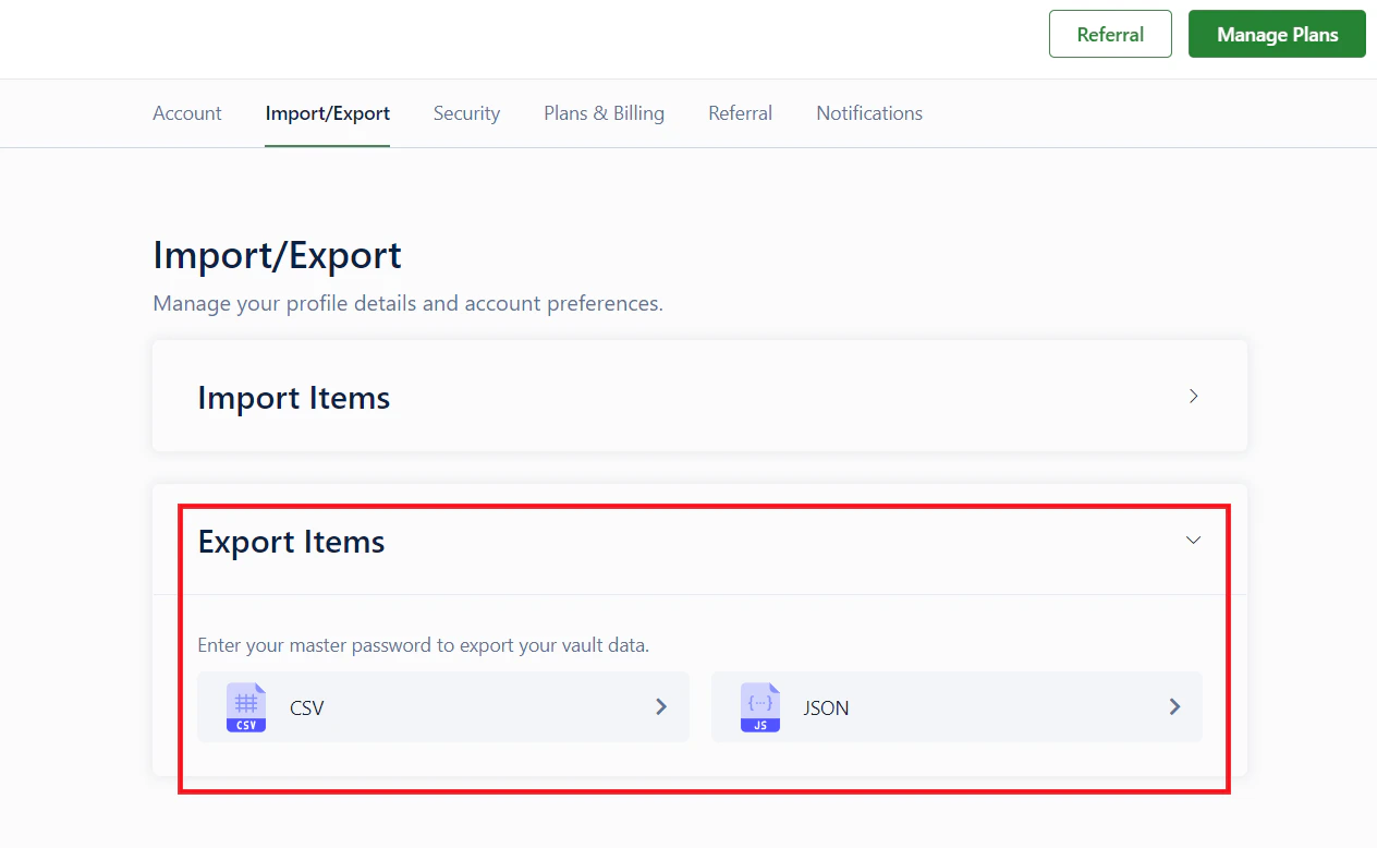 Export data on Web and Desktop