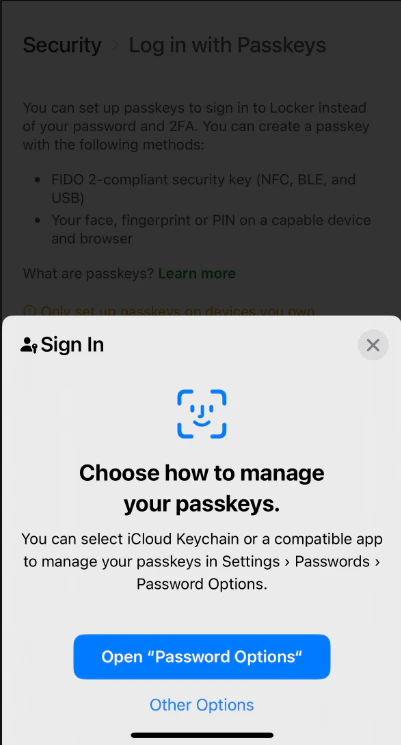 Mobile security options