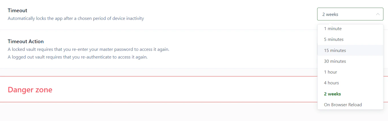 Adjust timeout on Web and Desktop