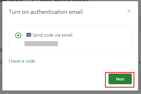 Receive OTP via email