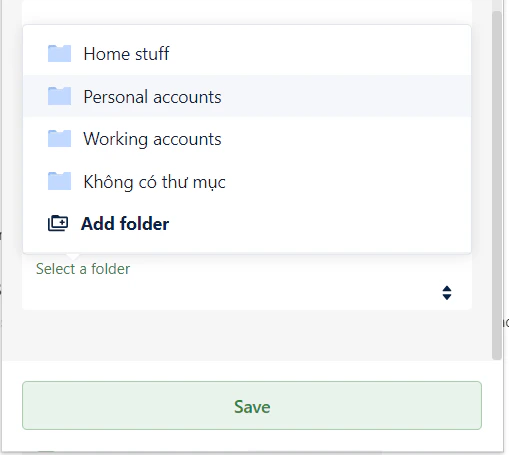 Add an item to a folder