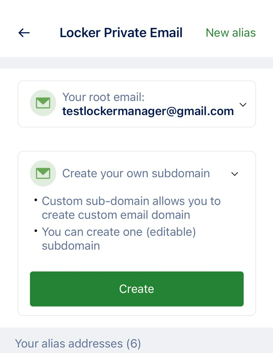 Managing subdomain on mobile devices