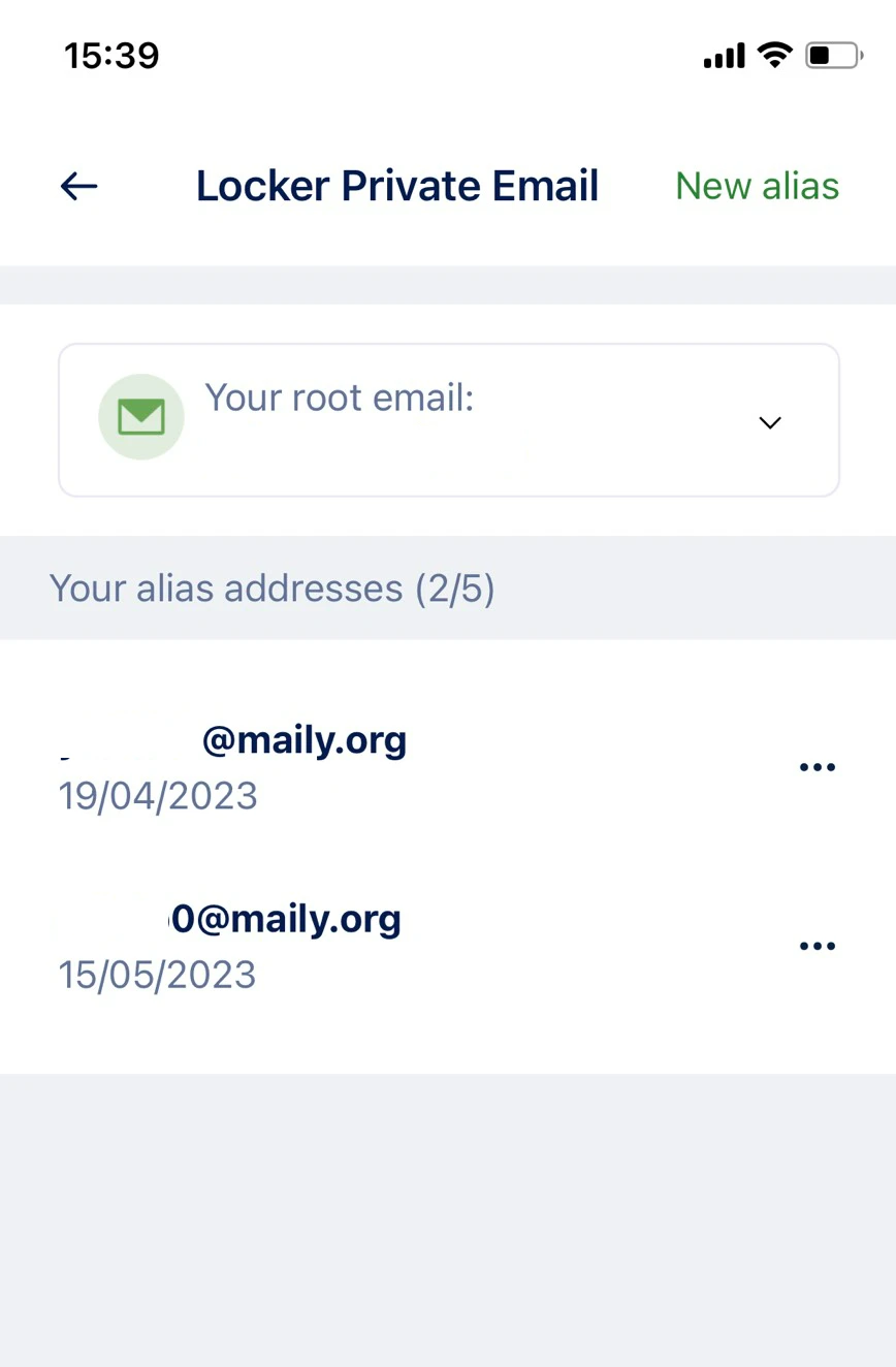 Private Email on mobile devices