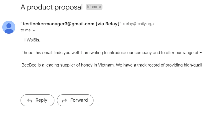 Email forwarded from an alias