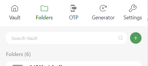 Add folder menu on web