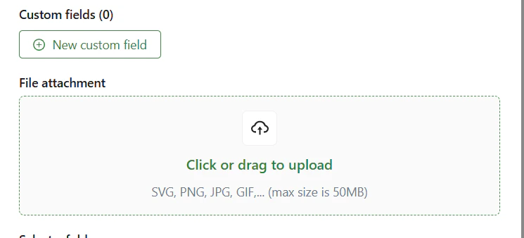 Upload file attachment