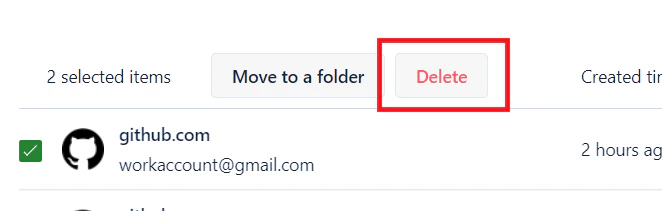 Select multiple items to delete
