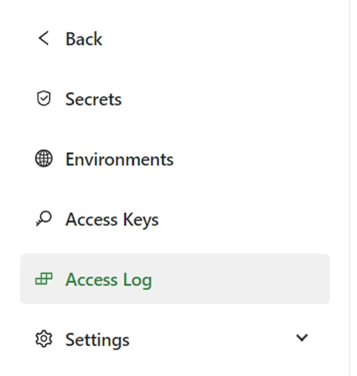Access Log navigation