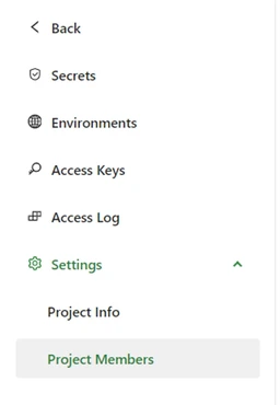 Project Members navigation