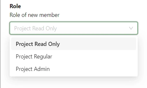 Select role for member