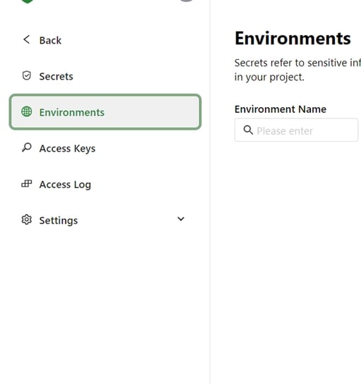 Open Environment Control Buttons Add and Manage Environments - Tài liệu hướng dẫn sử dụng Locker