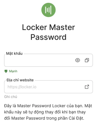Kiểm tra mật khẩu chính đã lưu